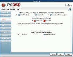 PCBSD安裝設定畫面