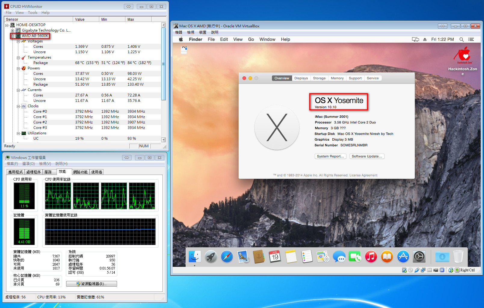 AMD paltform Mac OS X Yosemite