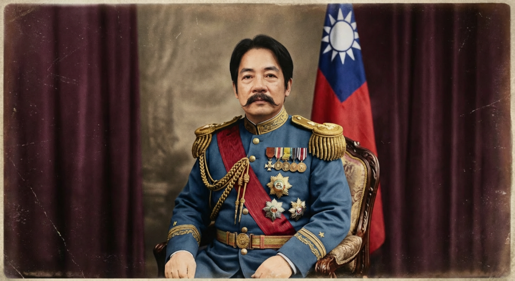 你扮演photoshop專家 將袁世凱當臨時大總統的照片，人頭改成賴清德